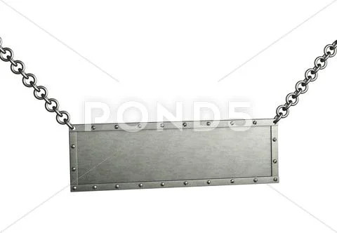 Metal signboard Stock Illustration