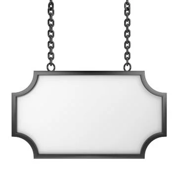 Metal signboard Stock Illustration