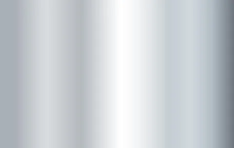 Metal silver gradient. Gray shiny aluminum shapes. Vector chrome plate button Illustrazione stock