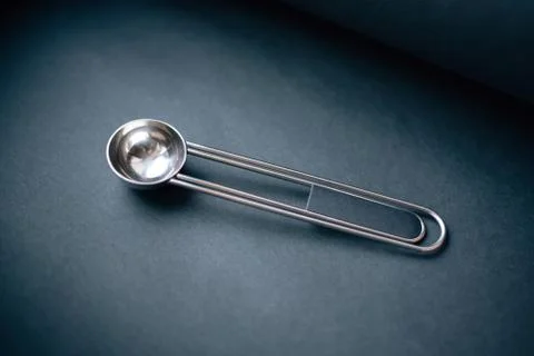 Metal silver measuring spoon Stock Photos