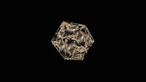 Metal silver sphere on black background Stock Footage 240069789
