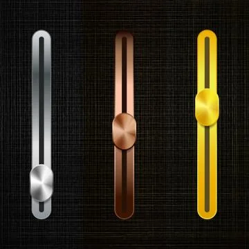 Metal slider set. Stock Illustration