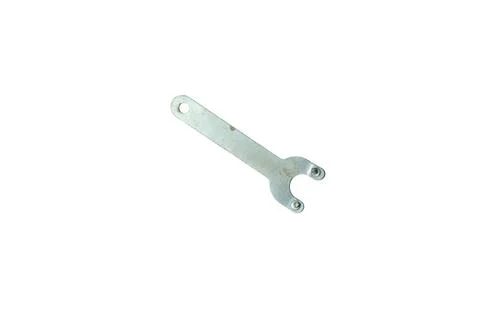 Metal spanner tool with two prongs for tightening or loosening nuts Stock Photos