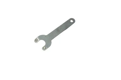 Metal spanner tool with two prongs for tightening or loosening nuts Stock Photos
