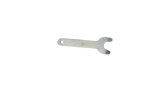Metal spanner tool with two prongs for tightening or loosening nuts Stock Photos