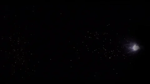 Metal sparks on Black Background Stock Footage 77779273