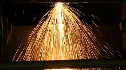 Metal sparks Stock Footage 12257351