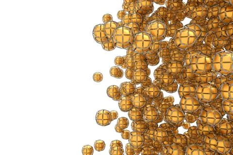 Metal spheres in a frame shell Stock Illustration