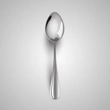 A metal spoon, vector Stock Illustration