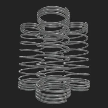 Metal spring 3d 스톡 일러스트