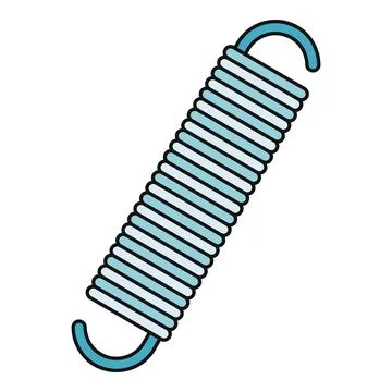 Metal spring coil icon for elasticity concept Stock Illustration