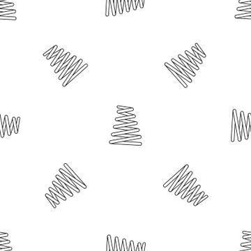 Metal spring coil pattern seamless vector Stock Illustration