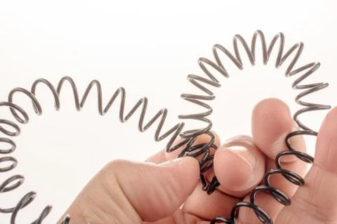 Metal spring form a heart shape Stock Photos
