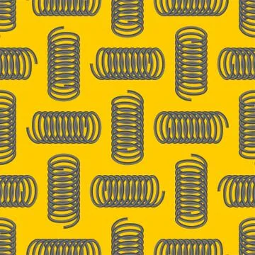 Metal spring pattern seamless. Vector background illustration 스톡 일러스트