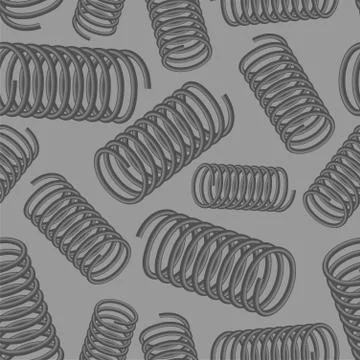 Metal spring pattern seamless. Vector background illustration Stock Illustration