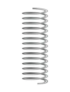 Metal spring. Spiral shape. Vector icon of swirl line or curved wire cord, shock Stock Illustration