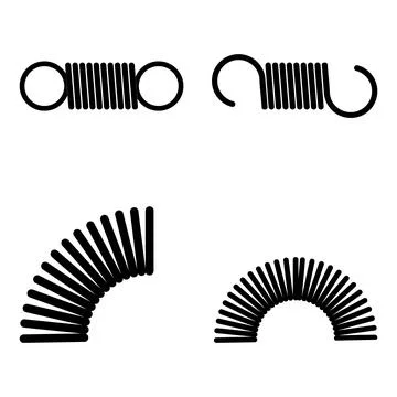 Metal spring vector icon Stock Illustration