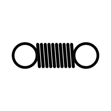 Metal spring vector icon Stock Illustration
