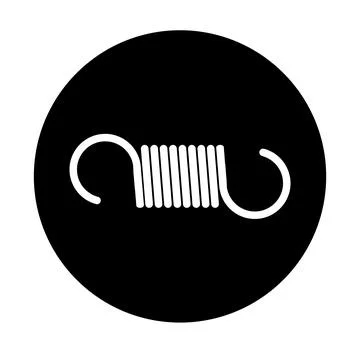 Metal spring vector icon Stock Illustration