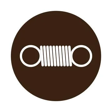 Metal spring vector icon Stock Illustration