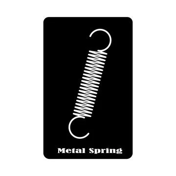 Metal spring vector icon Illustrazione stock
