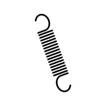 Metal spring vector icon 库存插图