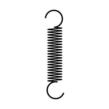 Metal spring vector icon Stock Illustration