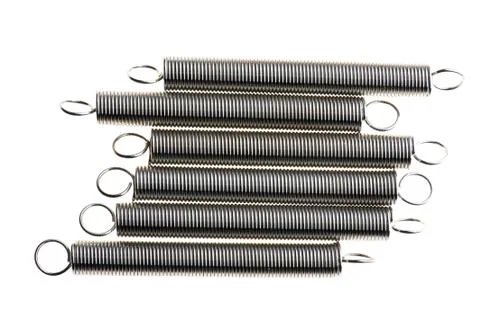 Metal spring on white Stock Photos