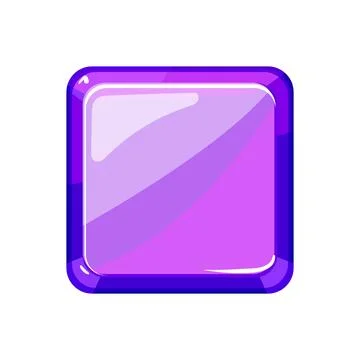 Metal square game button cartoon vector illustration Ilustración de archivo