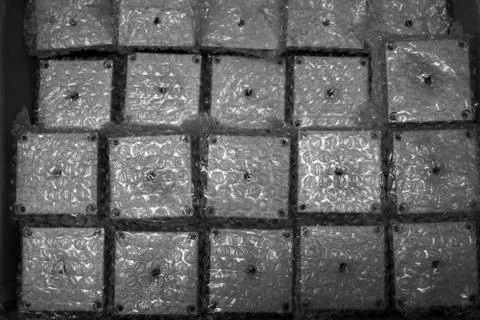 Metal square shape 003 Stock Photos