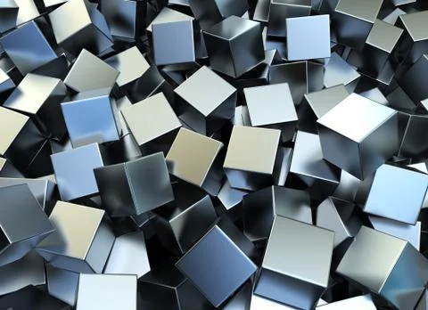 Metal squares Illustrazione stock