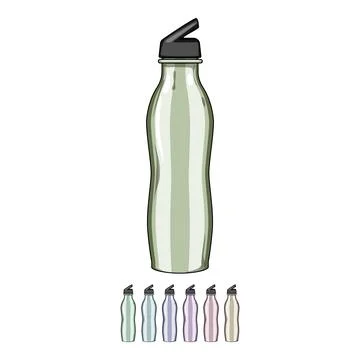 Metal stainless bottle cartoon vector graphic Stock Illustration