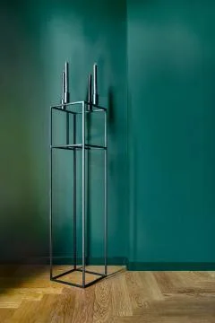 Metal stand with candlestick Stock Photos
