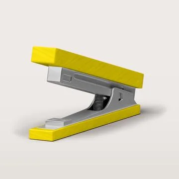 Metal stapler isolated on white background fit for stationery concept design. Stockfoto's