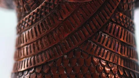 Metal statue statue of the pharaoh close -up Stock Footage 322578283