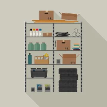 Metal storage vector illustration. Stock Illustration