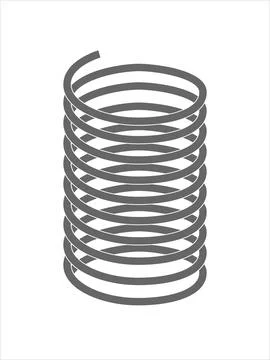 Metal straight Spring Stock Illustration