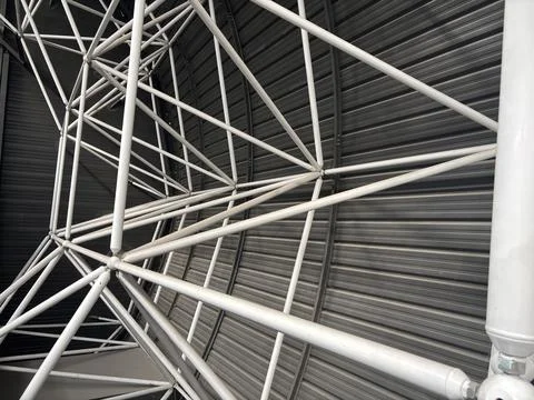 Metal structural interior building frame Fotos de archivo