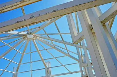Metal structure on the background of the sky Stock Photos