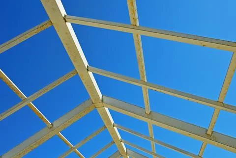 Metal structure on the background of the sky Stock Photos