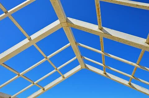 Metal structure on the background of the sky Stock Photos