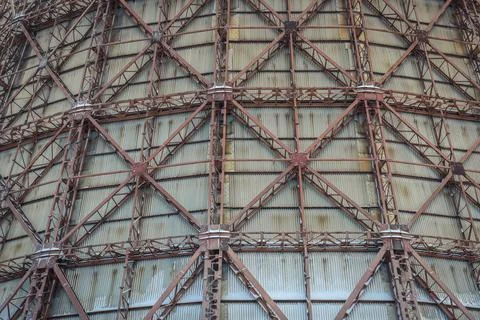 Metal structure close-up Stock Photos