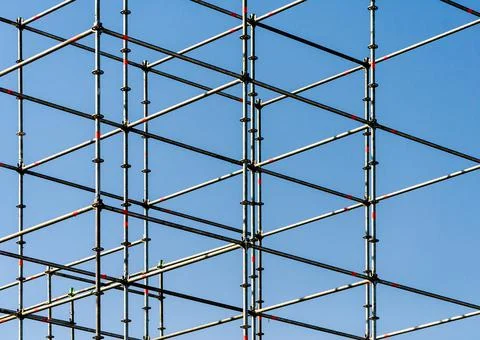 Metal structure connection of structures Foto stock