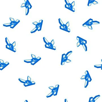 Metal structure construction part isometric icon seamless pattern Stock Illustration