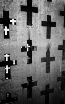Metal structure crosses Stock Photos