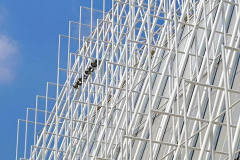 Metal structure with lights Stock Photos