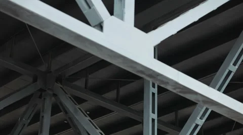 Metal structure of a mall Stock Footage 62781515
