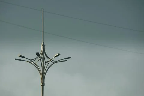 Metal structures along the roads Stock Photos