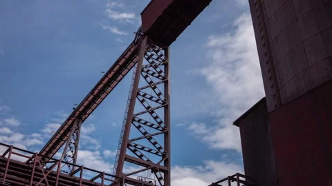 Metal structures and sky Stock Footage 218907731
