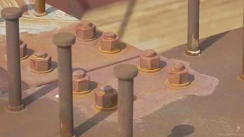 Metal structures, construction, global works, metal Stock Footage 276965112